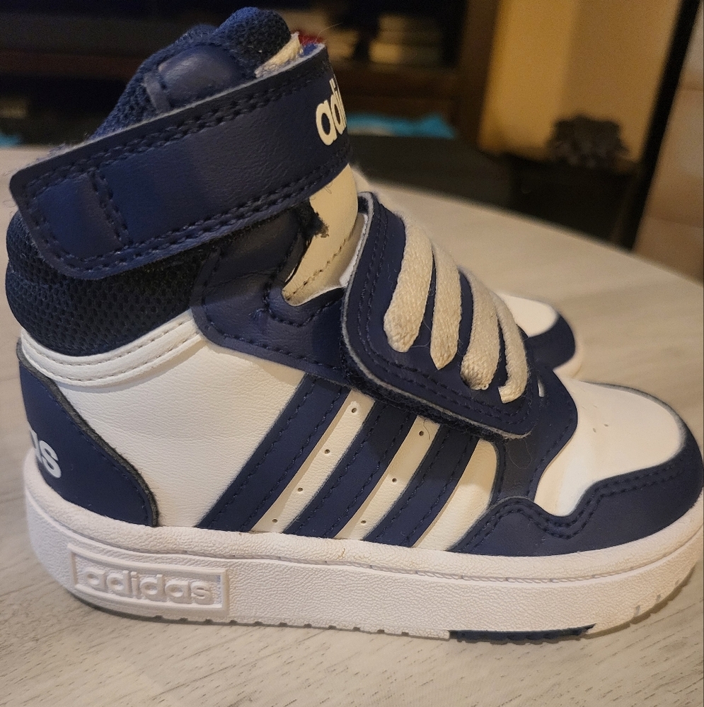 Adidas Kids' Blue and White Sneakers